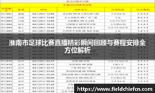 淮南市足球比赛直播精彩瞬间回顾与赛程安排全方位解析