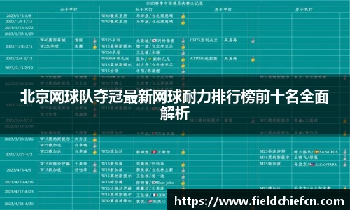 北京网球队夺冠最新网球耐力排行榜前十名全面解析